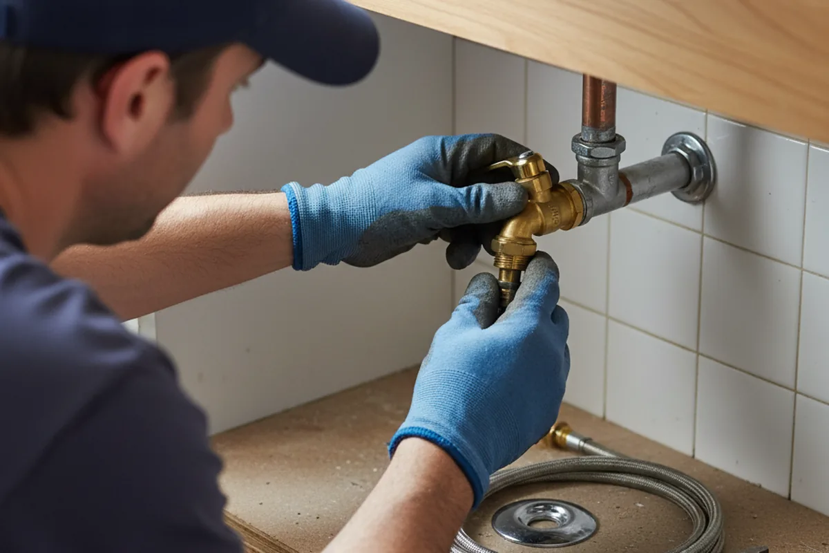 Shutoff valve and fitting work during Burst Pipe Repair in Mountain View
